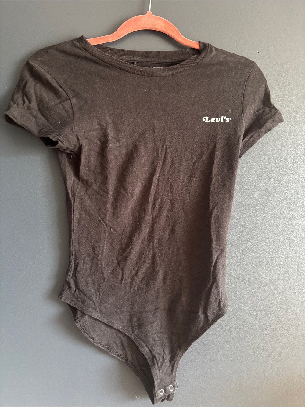 Levi's Black Bodysuit with White Logo